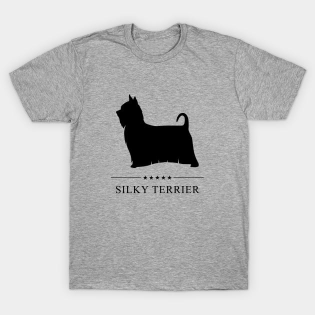 Silky Terrier Black Silhouette T-Shirt by millersye